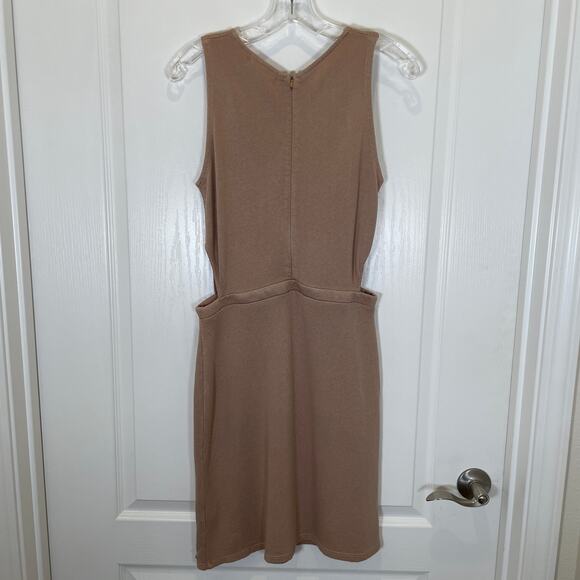 n: philanthropy Barcelona Dress Beige Cut-Outs Mini Cotton Blend NWT M - Picture 7 of 7